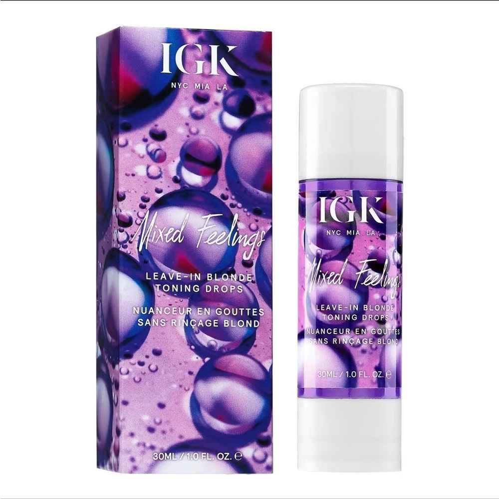 NEW IGK Mixed Feeling Leave-In Blonde Toning Drops